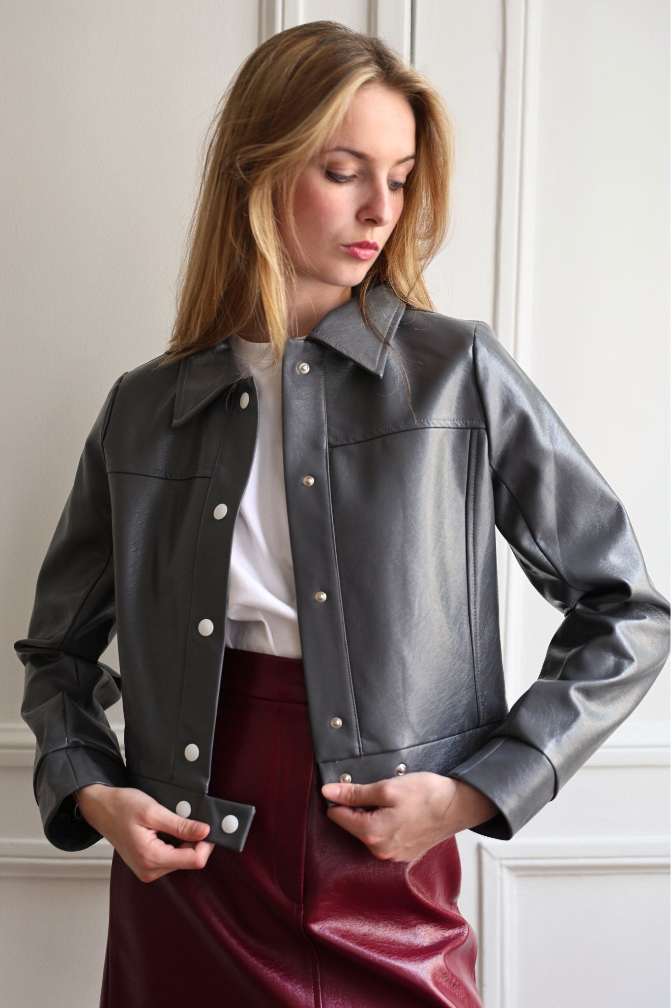 VESTE AMÉLIE EN SIMILICUIR