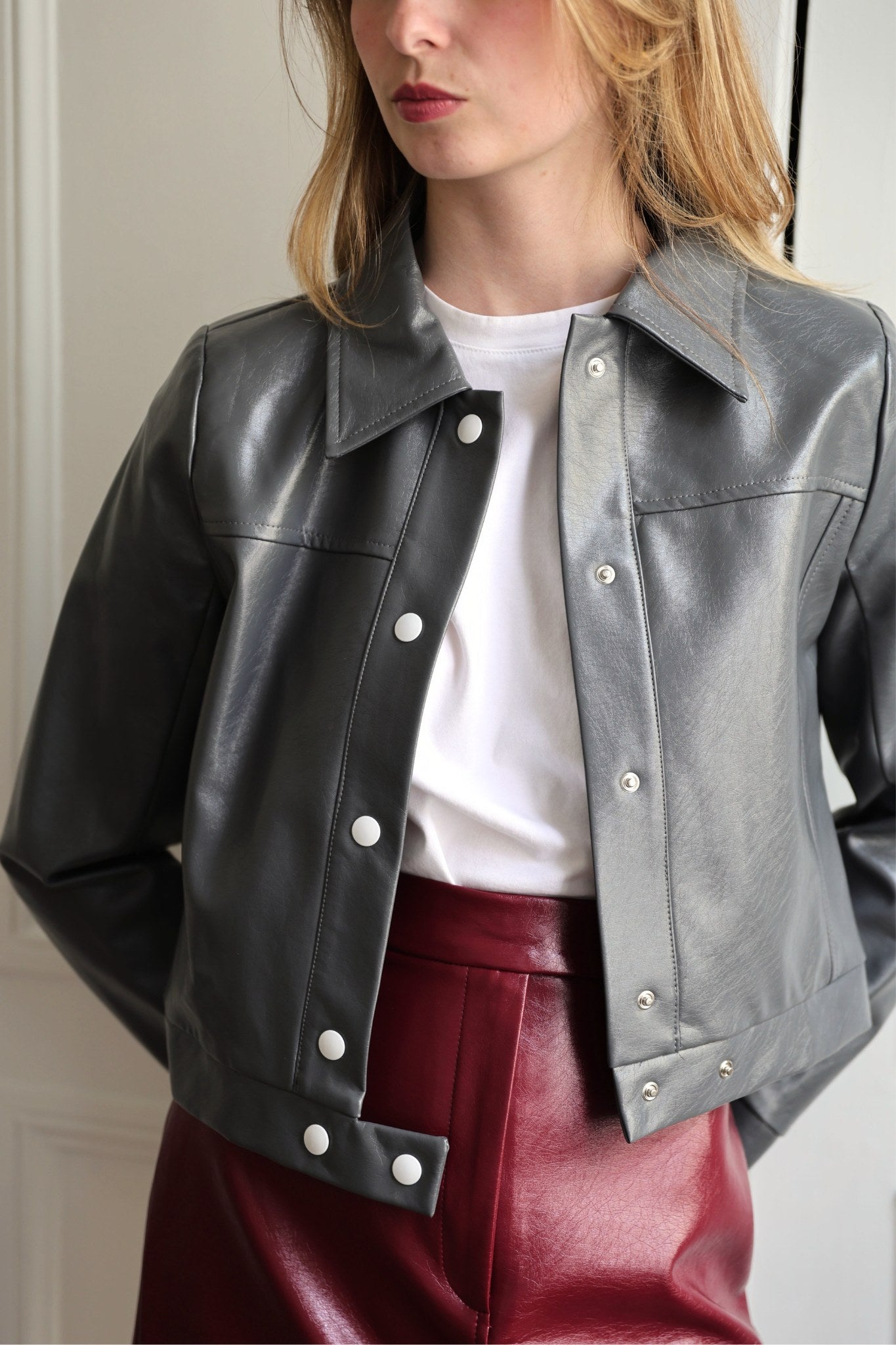 VESTE AMÉLIE EN SIMILICUIR