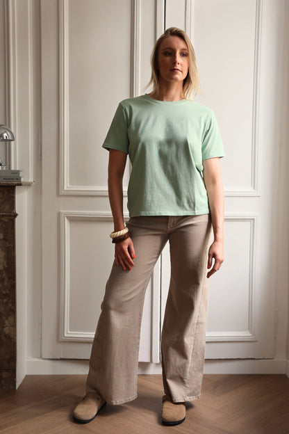 T-SHIRT FLORA COL ROND