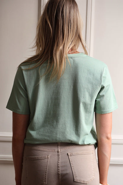 T-SHIRT FLORA COL ROND