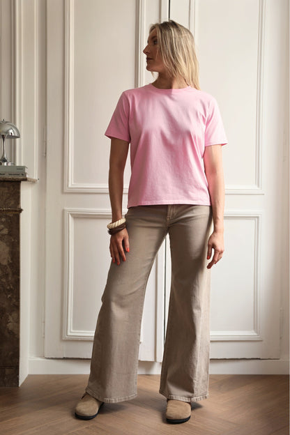 T-SHIRT FLORA COL ROND