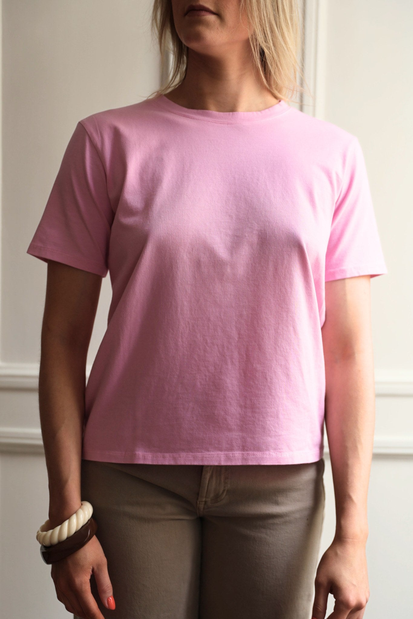 T-SHIRT FLORA COL ROND