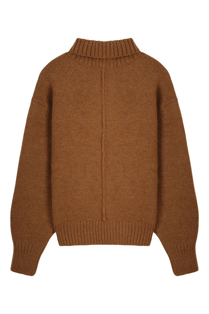 PULL COL ROULE LENA CARAMEL