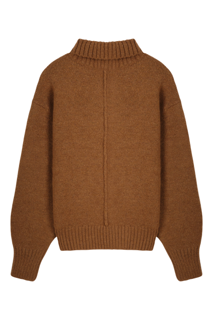 PULL COL ROULE LENA CARAMEL