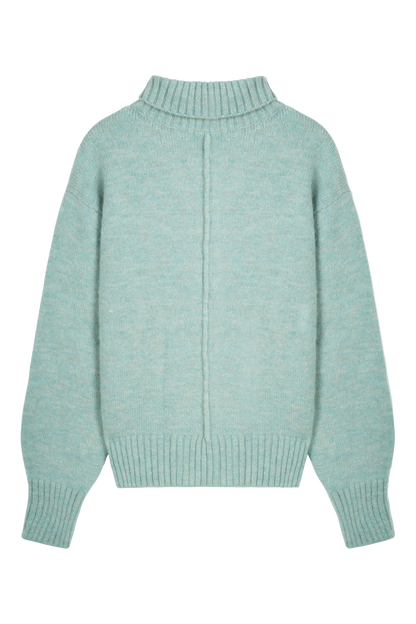 PULL COL ROULE LENA AQUA