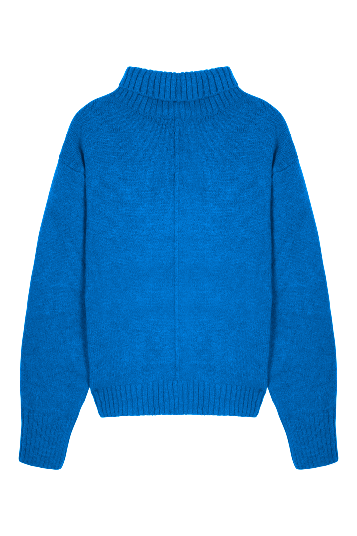 PULL COL ROULE LENA BLEU