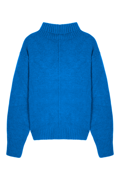 PULL COL ROULE LENA BLEU