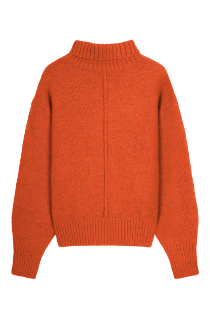 PULL COL ROULE LENA MANDARINE