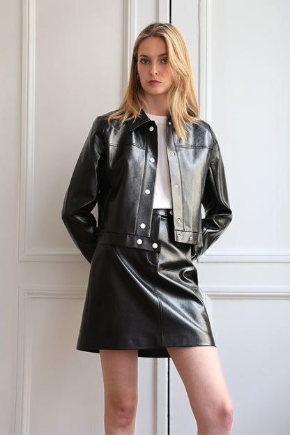 VESTE AMÉLIE EN SIMILICUIR