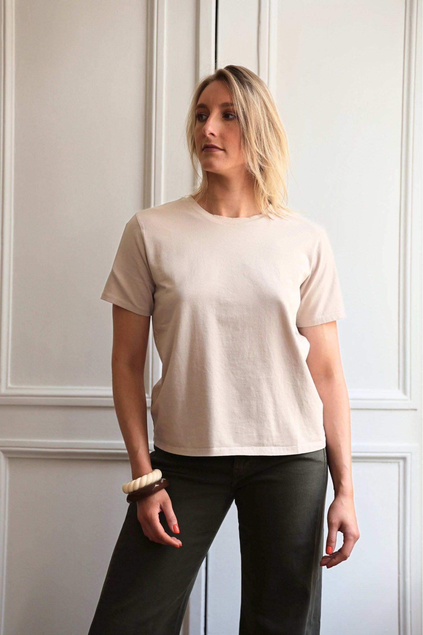 T-SHIRT FLORA COL ROND