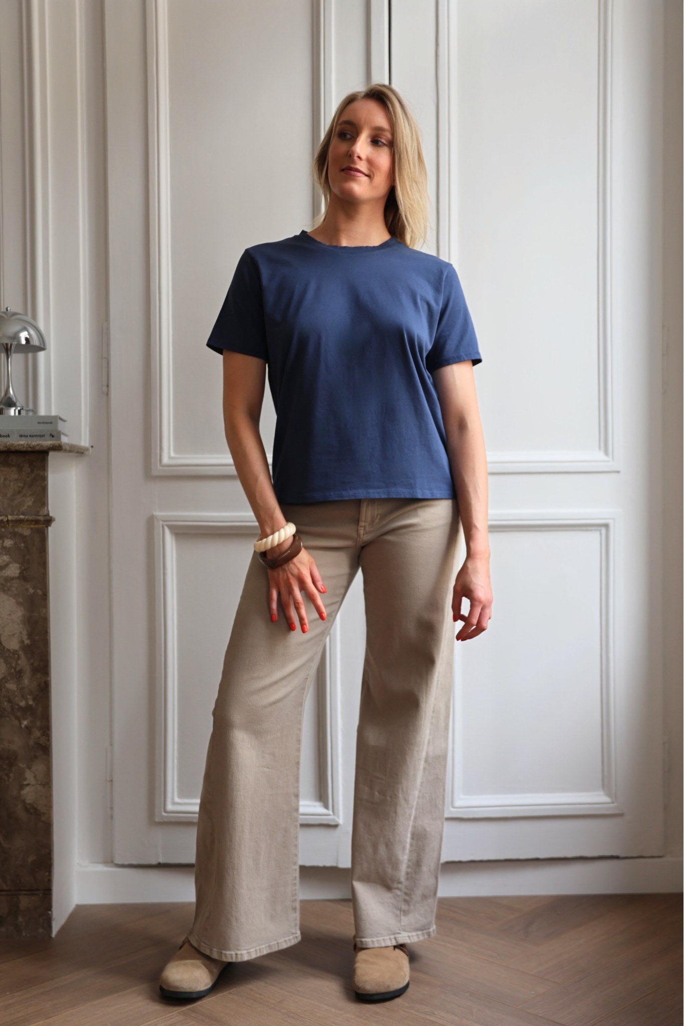 T-SHIRT FLORA COL ROND