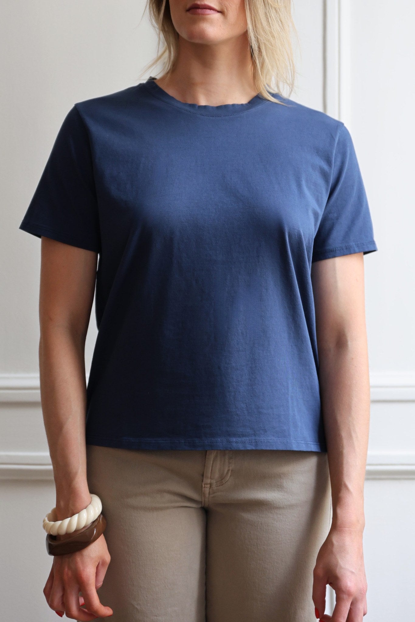 T-SHIRT FLORA COL ROND