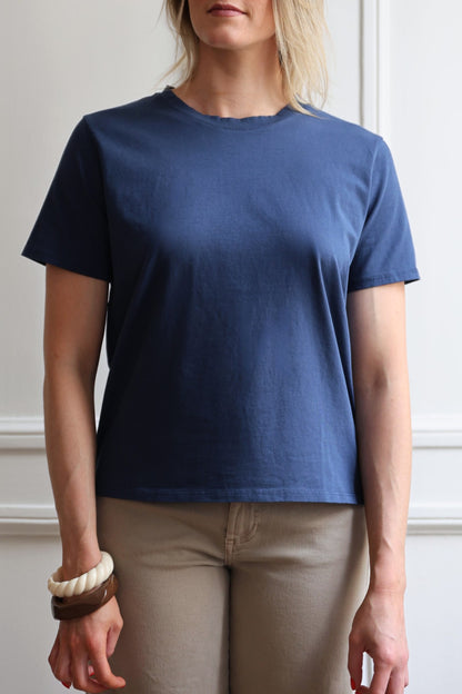 T-SHIRT FLORA COL ROND